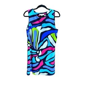 Jude Connally Multi Color Sleeveless Dress Size Large